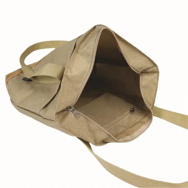 Sustainable Cork & RPET Tote with Zipper - Sustainable Cork & RPET Tote with Zipper - Image 3 of 4