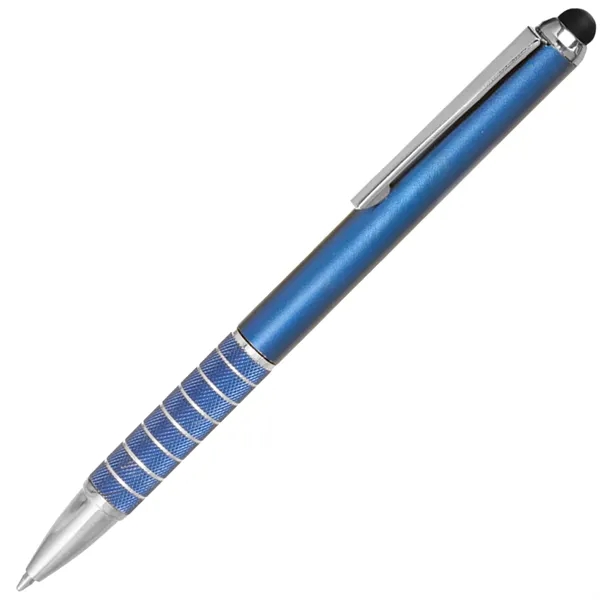 Twist Action Metal Pens w/ Stylus & Chrome Accent 2-in-1 - Twist Action Metal Pens w/ Stylus & Chrome Accent 2-in-1 - Image 2 of 4