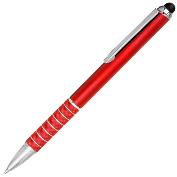 Twist Action Metal Pens w/ Stylus & Chrome Accent 2-in-1 - Twist Action Metal Pens w/ Stylus & Chrome Accent 2-in-1 - Image 3 of 4