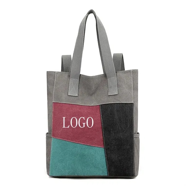 Women Canvas Tote Bag Casual Backpack Shoulder Handbags - Women Canvas Tote Bag Casual Backpack Shoulder Handbags - Image 0 of 5
