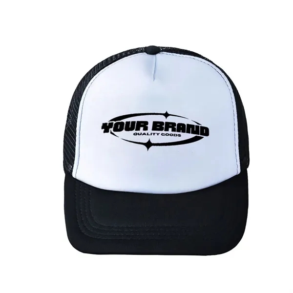 Sponge Mesh Custom Baseball Hat Color Matching Duckbill Cap - Sponge Mesh Custom Baseball Hat Color Matching Duckbill Cap - Image 1 of 4