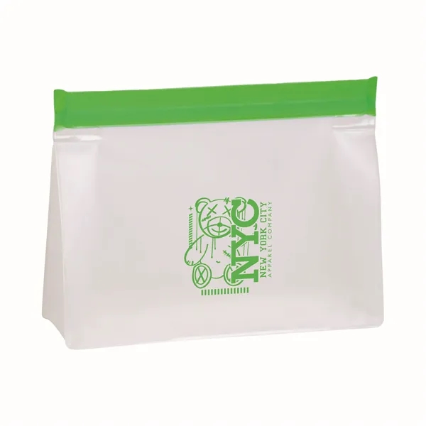 PEVA Reusable Zip Lock Storage Bag with Gusset - PEVA Reusable Zip Lock Storage Bag with Gusset - Image 2 of 9