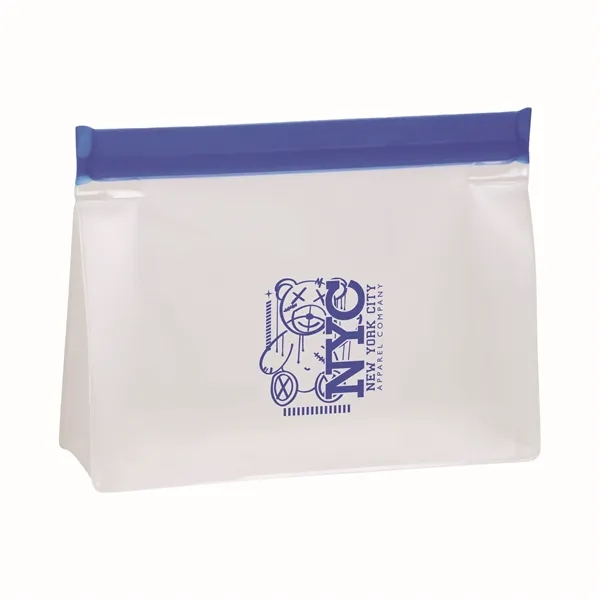 PEVA Reusable Zip Lock Storage Bag with Gusset - PEVA Reusable Zip Lock Storage Bag with Gusset - Image 8 of 9