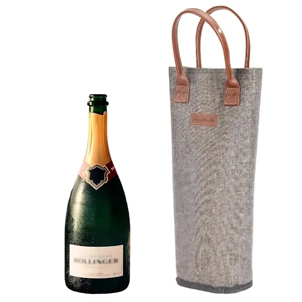 1-Bottle Insulated Wine Tote Carrier - 1-Bottle Insulated Wine Tote Carrier - Image 3 of 5