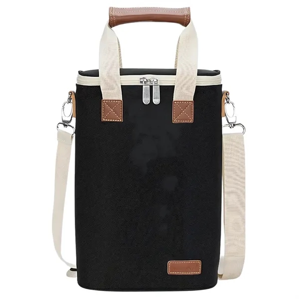 2-Bottle Insulated Wine Tote Carrier - 2-Bottle Insulated Wine Tote Carrier - Image 1 of 5