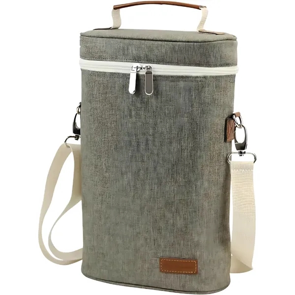 2-Bottle Insulated Wine Tote Carrier - 2-Bottle Insulated Wine Tote Carrier - Image 2 of 5