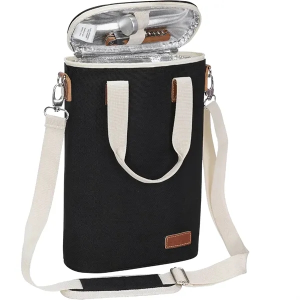 2-Bottle Insulated Wine Tote Carrier - 2-Bottle Insulated Wine Tote Carrier - Image 3 of 5