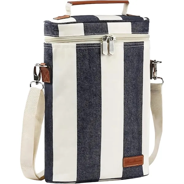 2-Bottle Insulated Wine Tote Carrier - 2-Bottle Insulated Wine Tote Carrier - Image 4 of 5