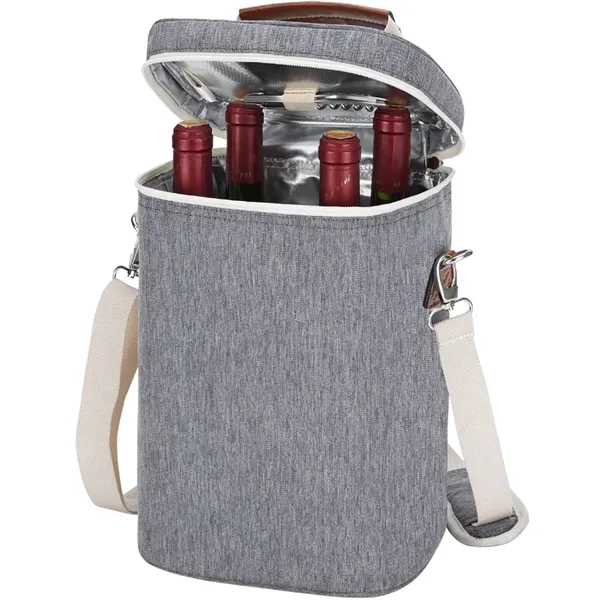 4-Bottle Insulated Wine Tote Carrier - 4-Bottle Insulated Wine Tote Carrier - Image 3 of 4