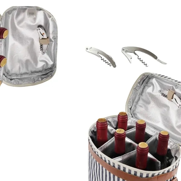 6-Bottle Insulated Wine Tote Carrier - 6-Bottle Insulated Wine Tote Carrier - Image 2 of 3
