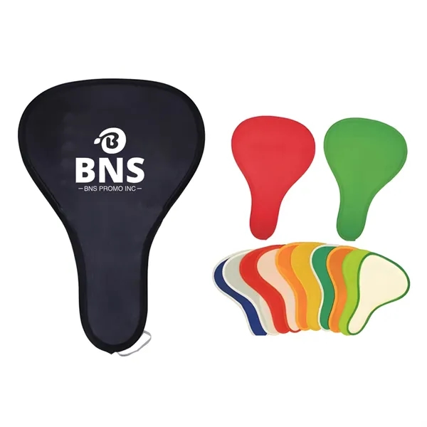 T Shape Foldable Nylon Hand Fan W/ Pouch - T Shape Foldable Nylon Hand Fan W/ Pouch - Image 1 of 1