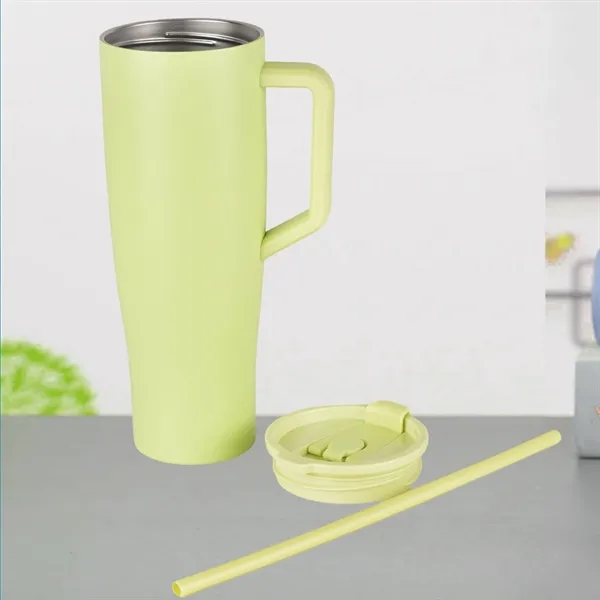 40 oz Tumbler with Handle and Straw100% Leakproof - 40 oz Tumbler with Handle and Straw100% Leakproof - Image 3 of 11