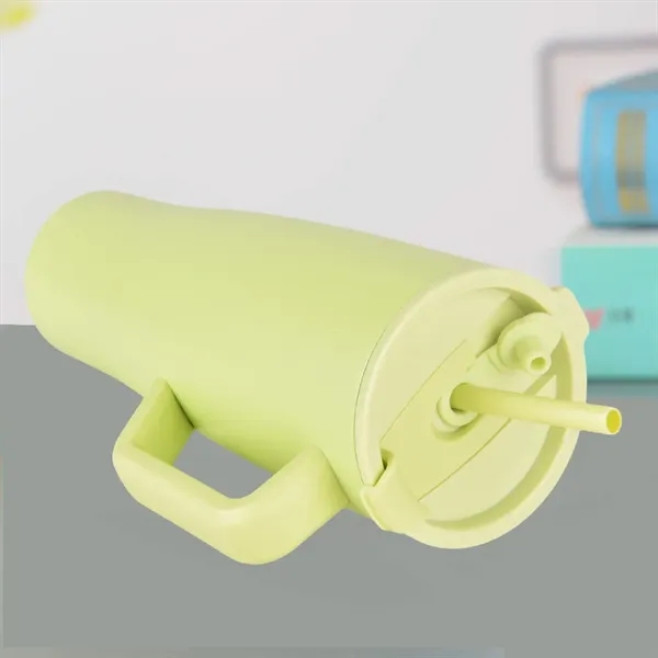 40 oz Tumbler with Handle and Straw100% Leakproof - 40 oz Tumbler with Handle and Straw100% Leakproof - Image 4 of 11