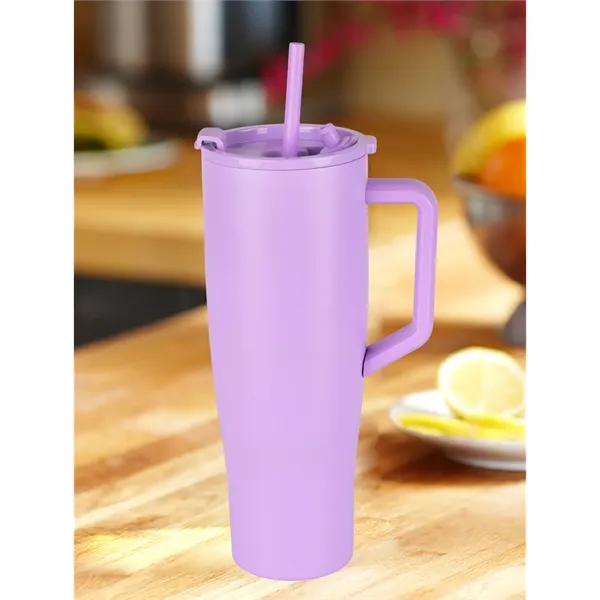 40 oz Tumbler with Handle and Straw100% Leakproof - 40 oz Tumbler with Handle and Straw100% Leakproof - Image 6 of 11