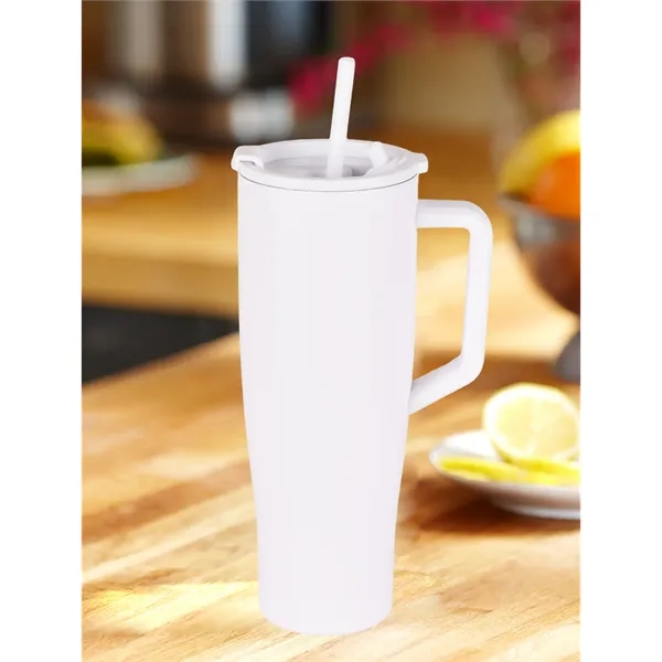 40 oz Tumbler with Handle and Straw100% Leakproof - 40 oz Tumbler with Handle and Straw100% Leakproof - Image 10 of 11