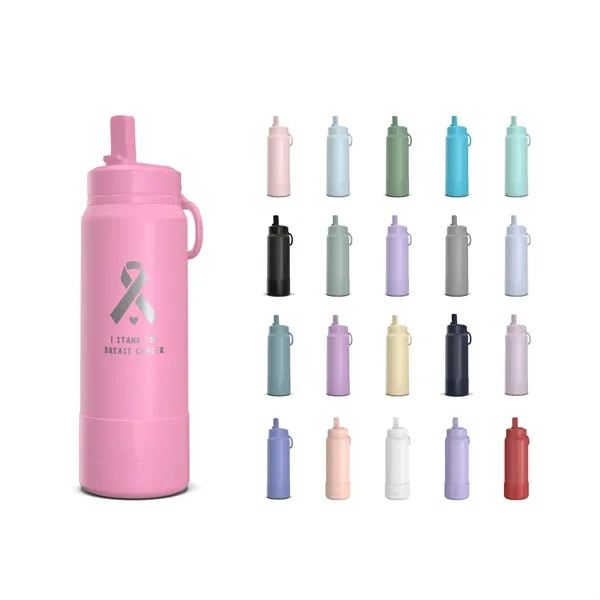 26 Oz. Sport Boot Insulated Water Bottle w/Straw Lid - 26 Oz. Sport Boot Insulated Water Bottle w/Straw Lid - Image 2 of 25