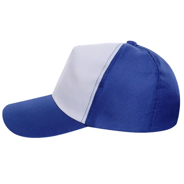 5 Panel Adjustable Two-Tone Cotton Baseball Cap - 5 Panel Adjustable Two-Tone Cotton Baseball Cap - Image 2 of 7