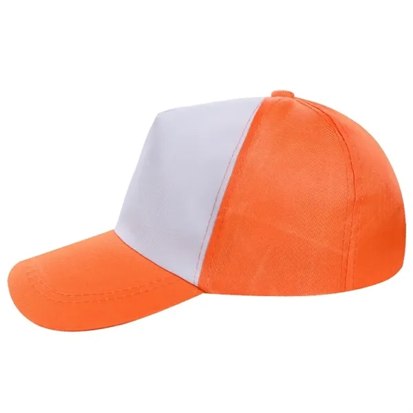 5 Panel Adjustable Two-Tone Cotton Baseball Cap - 5 Panel Adjustable Two-Tone Cotton Baseball Cap - Image 4 of 7