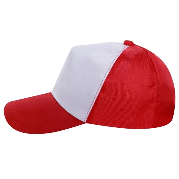 5 Panel Adjustable Two-Tone Cotton Baseball Cap - 5 Panel Adjustable Two-Tone Cotton Baseball Cap - Image 5 of 7