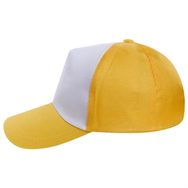 5 Panel Adjustable Two-Tone Cotton Baseball Cap - 5 Panel Adjustable Two-Tone Cotton Baseball Cap - Image 6 of 7