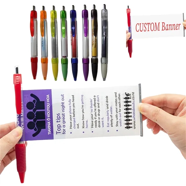 Banner Pen With Custom Graphics Printing