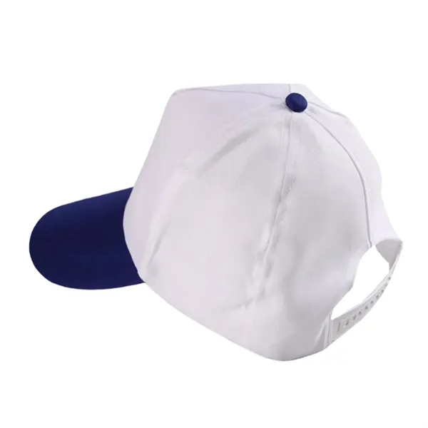 Two-Tone Structured 5 Panel Cotton Baseball Cap - Two-Tone Structured 5 Panel Cotton Baseball Cap - Image 2 of 7