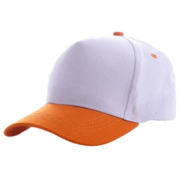 Two-Tone Structured 5 Panel Cotton Baseball Cap - Two-Tone Structured 5 Panel Cotton Baseball Cap - Image 5 of 7
