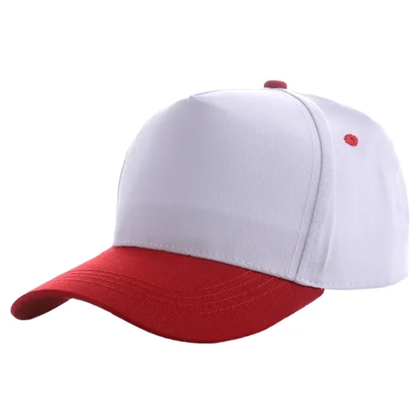 Two-Tone Structured 5 Panel Cotton Baseball Cap - Two-Tone Structured 5 Panel Cotton Baseball Cap - Image 6 of 7