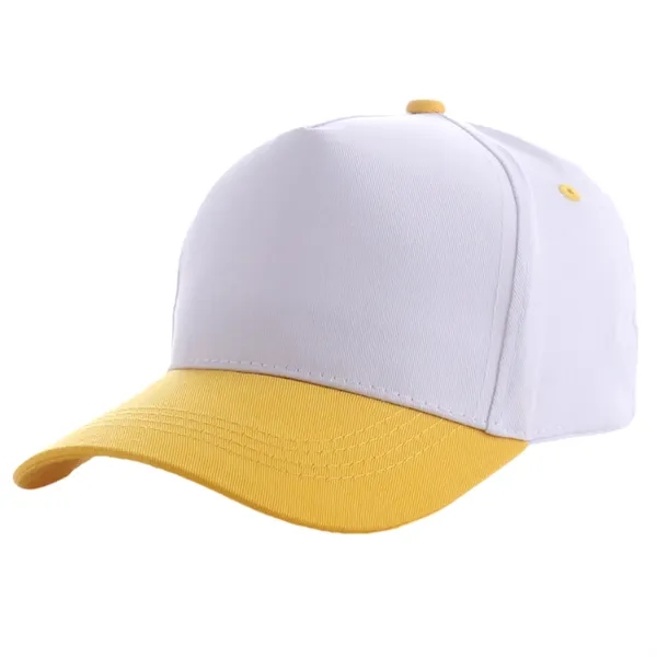 Two-Tone Structured 5 Panel Cotton Baseball Cap - Two-Tone Structured 5 Panel Cotton Baseball Cap - Image 7 of 7