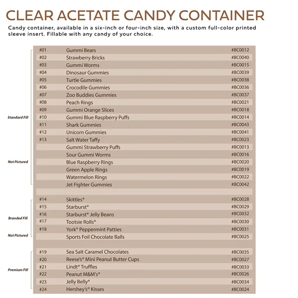 6" Clear Acetate Candy Container - 6" Clear Acetate Candy Container - Image 7 of 7