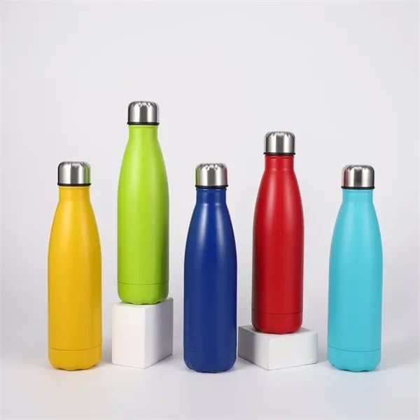 17 Oz Cola Shaped Insulated Stainless Steel Water Bottle - 17 Oz Cola Shaped Insulated Stainless Steel Water Bottle - Image 1 of 2