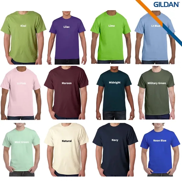 Gildan® 5.3 OZ. 100% Cotton Gusti Adult T-Shirts - Gildan® 5.3 OZ. 100% Cotton Gusti Adult T-Shirts - Image 7 of 10