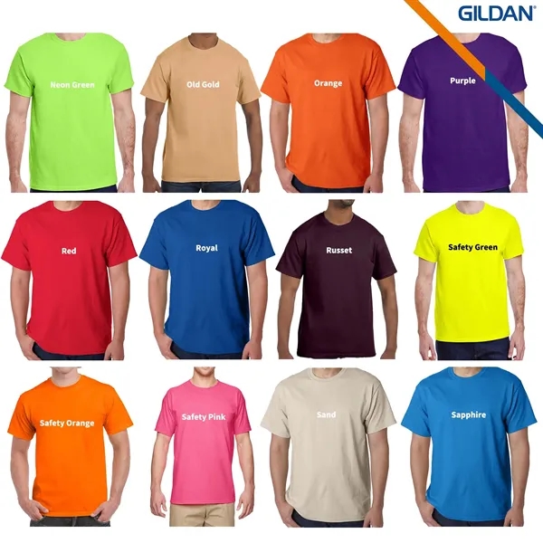 Gildan® 5.3 OZ. 100% Cotton Gusti Adult T-Shirts - Gildan® 5.3 OZ. 100% Cotton Gusti Adult T-Shirts - Image 8 of 10