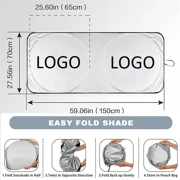 Windshield Sunshade Foldable Anti-UV Sun Protector Shade - Windshield Sunshade Foldable Anti-UV Sun Protector Shade - Image 1 of 5