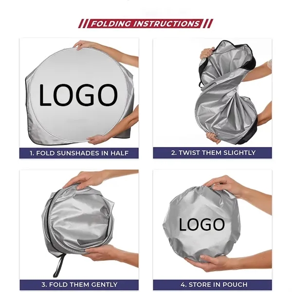 Windshield Sunshade Foldable Anti-UV Sun Protector Shade - Windshield Sunshade Foldable Anti-UV Sun Protector Shade - Image 4 of 5