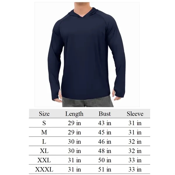 Men's Sun Protection Hoodie Shirt - Men's Sun Protection Hoodie Shirt - Image 6 of 6