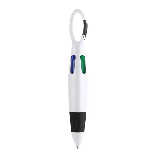 4-in-1 Retractable Ballpoint Pen with Carabiner - 4-in-1 Retractable Ballpoint Pen with Carabiner - Image 5 of 10