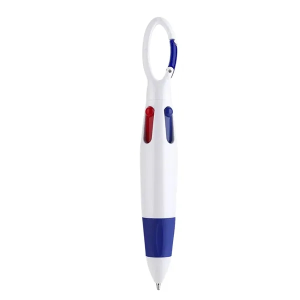 4-in-1 Retractable Ballpoint Pen with Carabiner - 4-in-1 Retractable Ballpoint Pen with Carabiner - Image 6 of 10