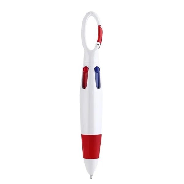 4-in-1 Retractable Ballpoint Pen with Carabiner - 4-in-1 Retractable Ballpoint Pen with Carabiner - Image 7 of 10