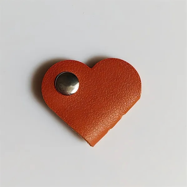 Portable PU Data Cable Organizer Heart-Shape - Portable PU Data Cable Organizer Heart-Shape - Image 4 of 10