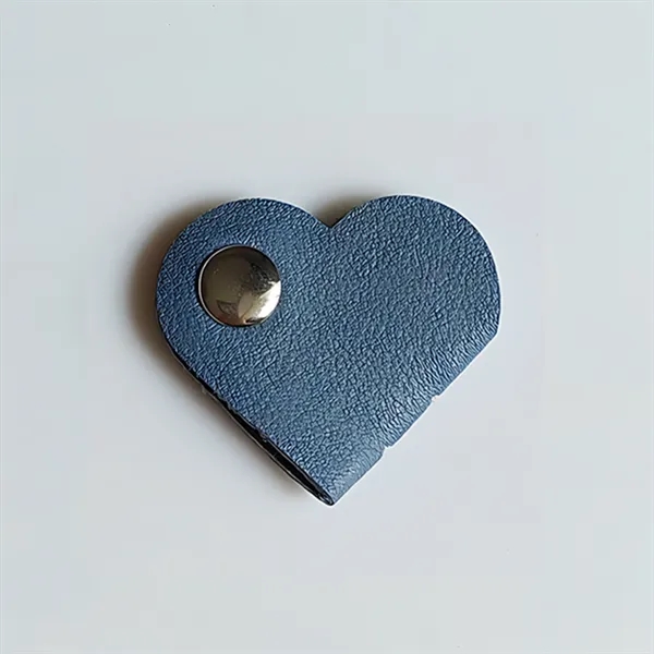 Portable PU Data Cable Organizer Heart-Shape - Portable PU Data Cable Organizer Heart-Shape - Image 5 of 10