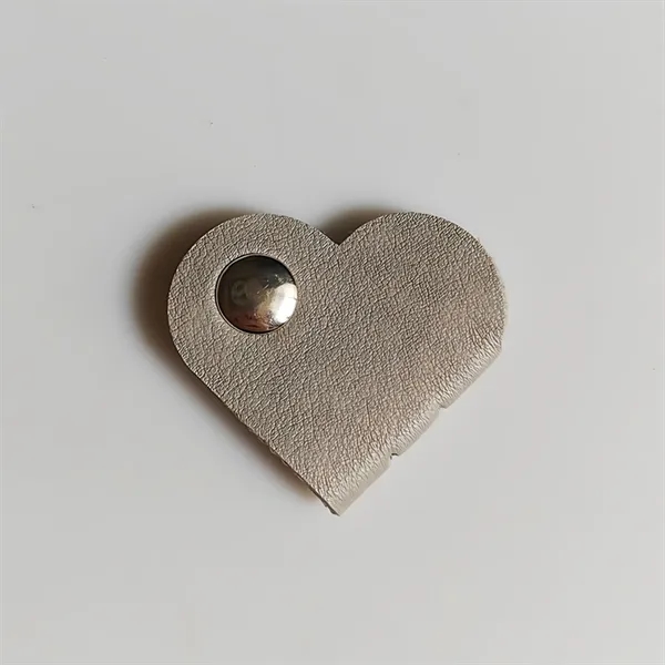 Portable PU Data Cable Organizer Heart-Shape - Portable PU Data Cable Organizer Heart-Shape - Image 6 of 10