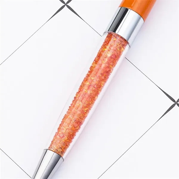 Bling Rhinestone Refillable Twist Action Metal Ballpoint Pen - Bling Rhinestone Refillable Twist Action Metal Ballpoint Pen - Image 2 of 4