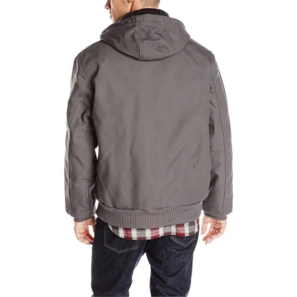 Men's Quilted Insulated Flannel Active Hooded Jacket - Men's Quilted Insulated Flannel Active Hooded Jacket - Image 9 of 10