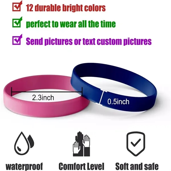 Rubber Bracelet Wristband Blank Silicone Elastic Sport - Rubber Bracelet Wristband Blank Silicone Elastic Sport - Image 1 of 4