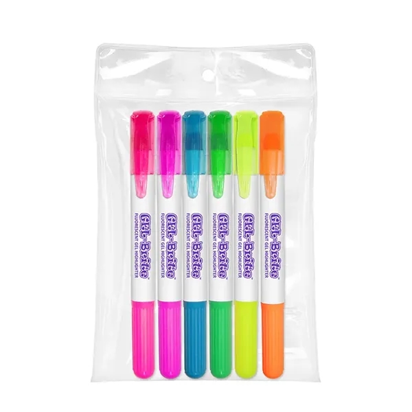 GelBrite Fluorescent Gel Highlighters 6ct. in Plastic Pouch