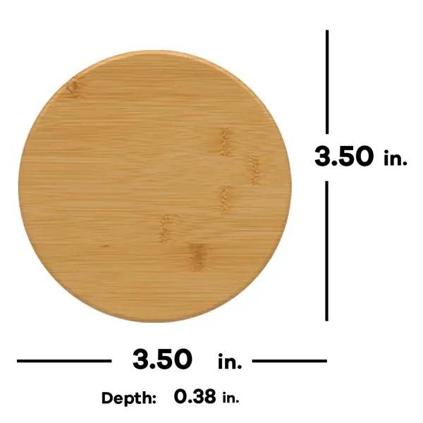 Round Bamboo Coaster - Round Bamboo Coaster - Image 3 of 3