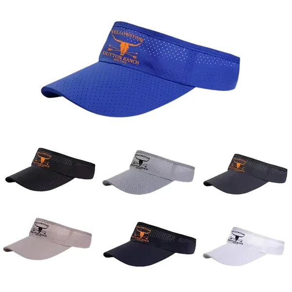 Adjustable Quick Dry Polyester Visor Cap - Adjustable Quick Dry Polyester Visor Cap - Image 7 of 9