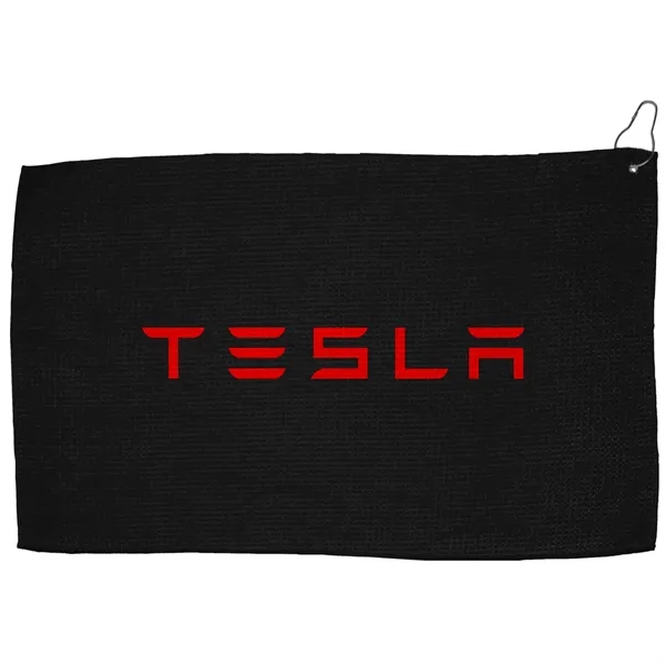 16" X 26" RPET Waffle Golf Towel w/Hook & Grommet - 16" X 26" RPET Waffle Golf Towel w/Hook & Grommet - Image 2 of 5