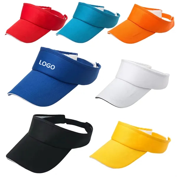 Adjustable Cotton Sun Visor Cap - Adjustable Cotton Sun Visor Cap - Image 9 of 9